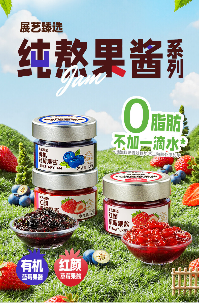 安享好物 安享S级果酱-展艺臻选 有机 蓝莓果酱 国标 