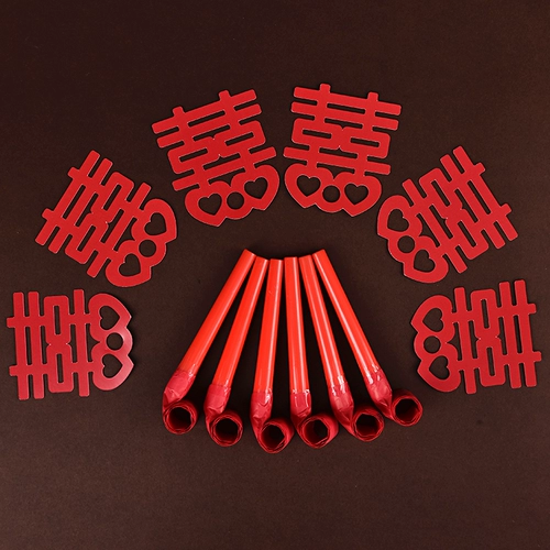 Китайский стиль китайский стиль красный двойной двойной счастливый дракон свадебная атмосфера, чтобы помочь свадебному свистке свадебной свадьбы