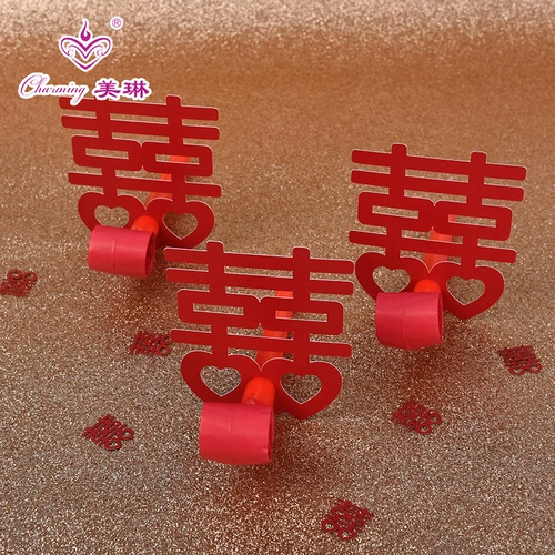 Китайский стиль китайский стиль красный двойной двойной счастливый дракон свадебная атмосфера, чтобы помочь свадебному свистке свадебной свадьбы