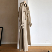 Khaki windbreaker womens 2021 autumn new mid-length temperament high-end sense big-name popular coat jacket French