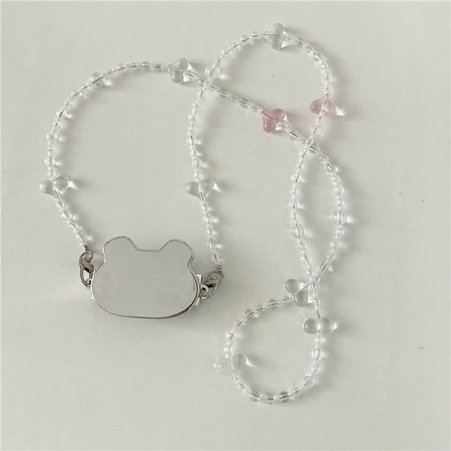 Мобильный телефон, металлическая цепь, чехол для телефона, сумка через плечо, аксессуары, ремешок, зеркальный эффект, с медвежатами, изысканный стиль