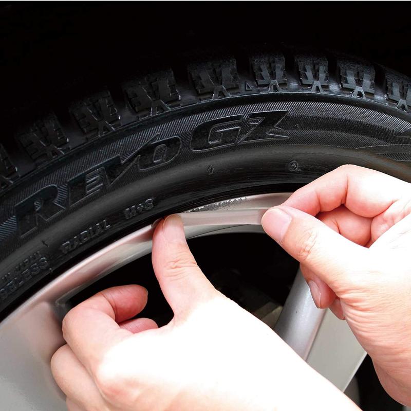 Japanese car wheel silver rim edge refurbishment repair scratch repair invisible sticker decoration modification covering film