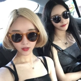 Star Internet Red Rame Rame Ruge Women's Super Black Meic Mirror Corean Retro маленькое лицо круглое лицо куркумы солнцезащитные очки