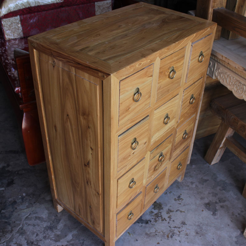 Old elm medicine cabinet can be customized drawer locker storage cabinet