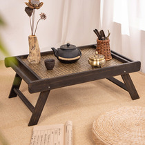 日式家用折叠飘窗小茶几榻榻米桌子阳台茶桌炕桌实木矮桌禅意茶台