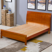 Modern minimalist economy type solid wood bed double bed 1 8 m special price cheap home 1 5m oak linen 1 2