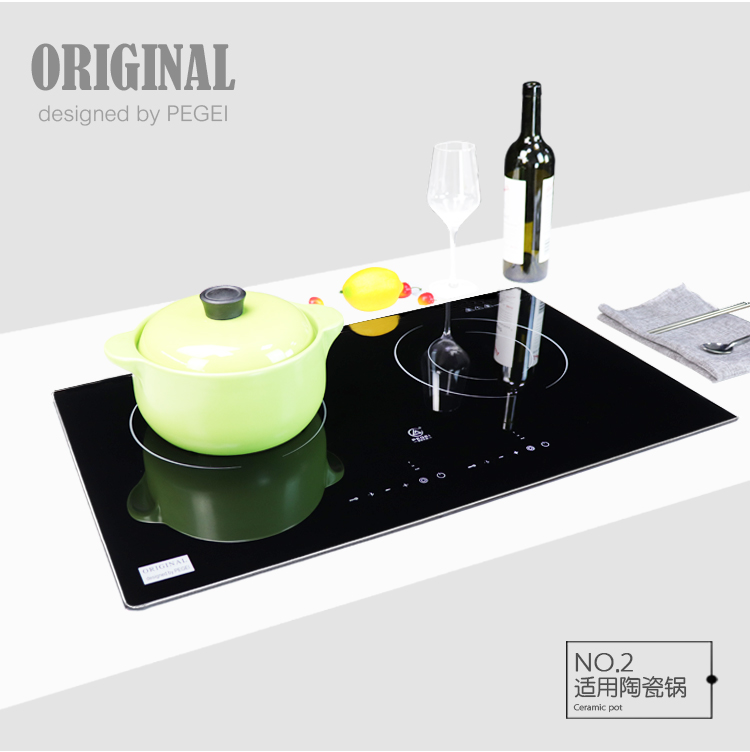 PEGEI nhúng bếp điện gốm đôi bếp Đức câm đối lưu lò để bàn đôi đầu bếp hộ gia đình cảm ứng xào bếp từ hitachi