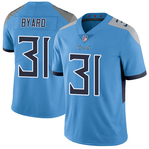 Áo bóng đá NFL Tennessee Titans Titan 31 Byard áo thêu huyền thoại thế hệ thứ hai áo thun chơi bóng bầu dục