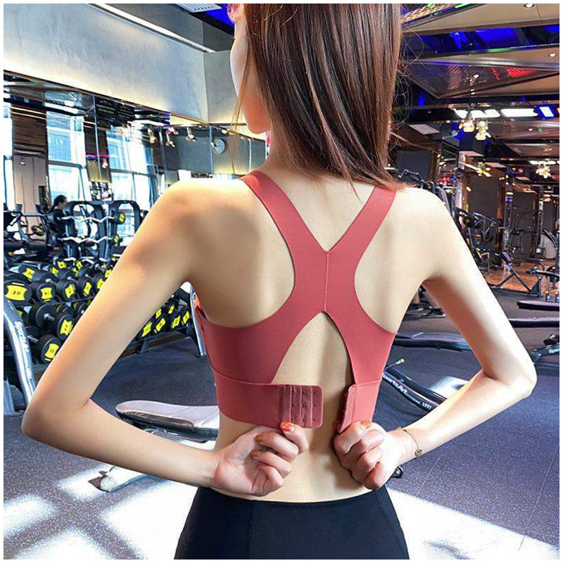 X Traceless Beauty Back Sports Underwear Women's Anti-Sagging Yoga Suit High Strength ShockProof Gathering Bra Fitness Top Summer