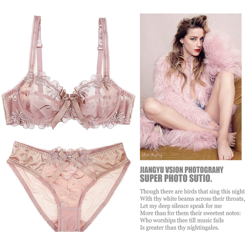 Collection of auxiliary milk lingerie suit to gather sexy and breathable with steel ring collecting auxiliary milk ultra-thin and large size Lace Lingerie Girl