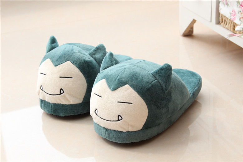 Sáng tạo Pokemon Pokemon Bear Cotton Twisted Kaqiu Dahuang Duck Bao gồm tất cả sang trọng Cặp đôi dép bông dép bitis nữ