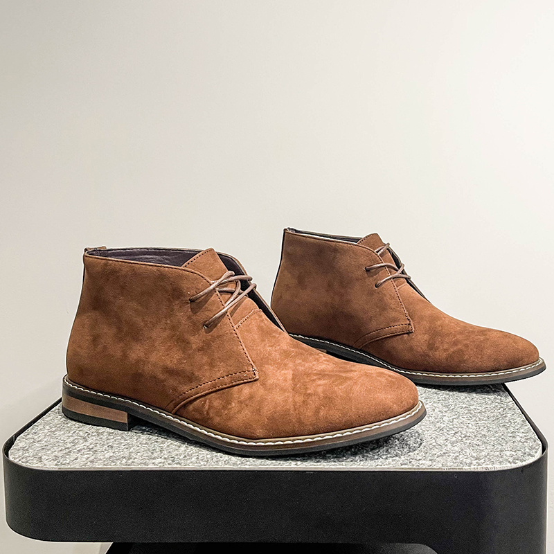 Last Order! Vintage Desert Boots for Men, Large Size Martin Boots, British Style Casual High-Top Leather Shoes, Polo Boots, Men's Leather Boots