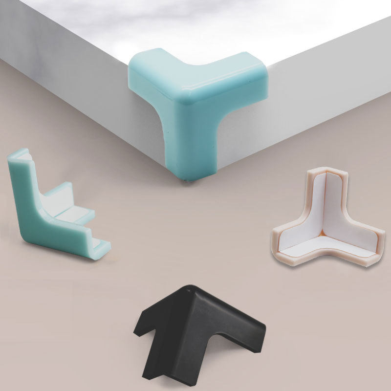 Table corner transparent anti-collision corner edge silicone glass protective sleeve right-angle edge sticker range hood anti-collision corner protection