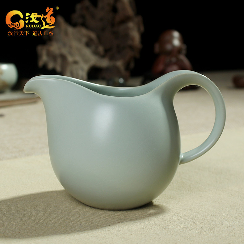 Rudao Ru Kiln fair cup size tea sea одноразовые бытовые чайные керамические аксессуары могут открывать кусочки высококачественного фарфора Ru Изображение 1