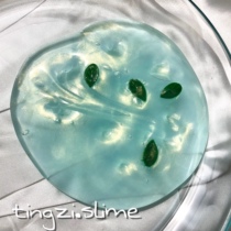 Emerald color series Tingzi Slime sparkling color mud handmade slime toy emulated leaf decompression knead