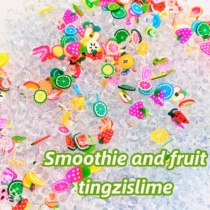 Smoothie fruit fishing decompression ice block mud sound control mud fast hand ins with girl heart slime finished toy mud