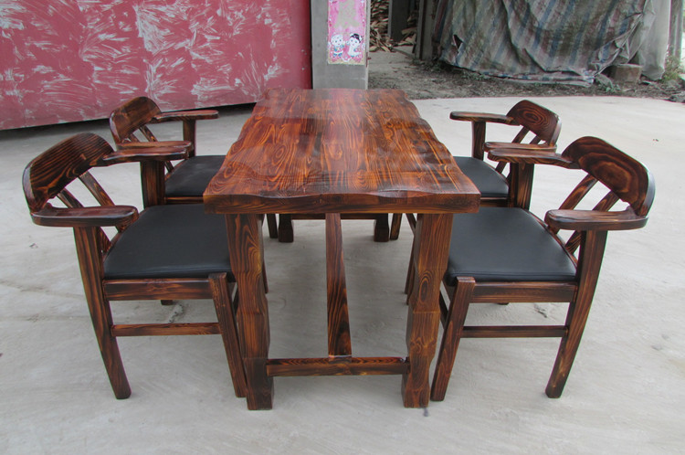 Giải trí ngoài trời bàn ghế trong nhà vườn ngoài trời sân retro bàn cà phê nhà hàng nhà hàng để thảo luận về gỗ rắn kết hợp đồ nội thất bàn ghế ngoài trời