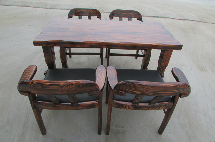 Giải trí ngoài trời bàn ghế trong nhà vườn ngoài trời sân retro bàn cà phê nhà hàng nhà hàng để thảo luận về gỗ rắn kết hợp đồ nội thất bàn ghế ngoài trời