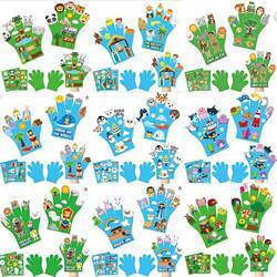 Animal Story Felt Doll Stickers Gloves Children's English Story Performance Props Baby Bedtime Story Finger Puppets
