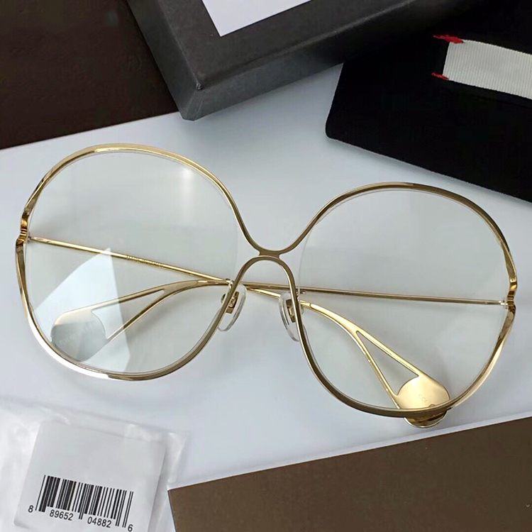 GoldenStar of the same style Sunglasses personality Round frame leg tail tail Pearl pretend set double texture Super good Exquisite style