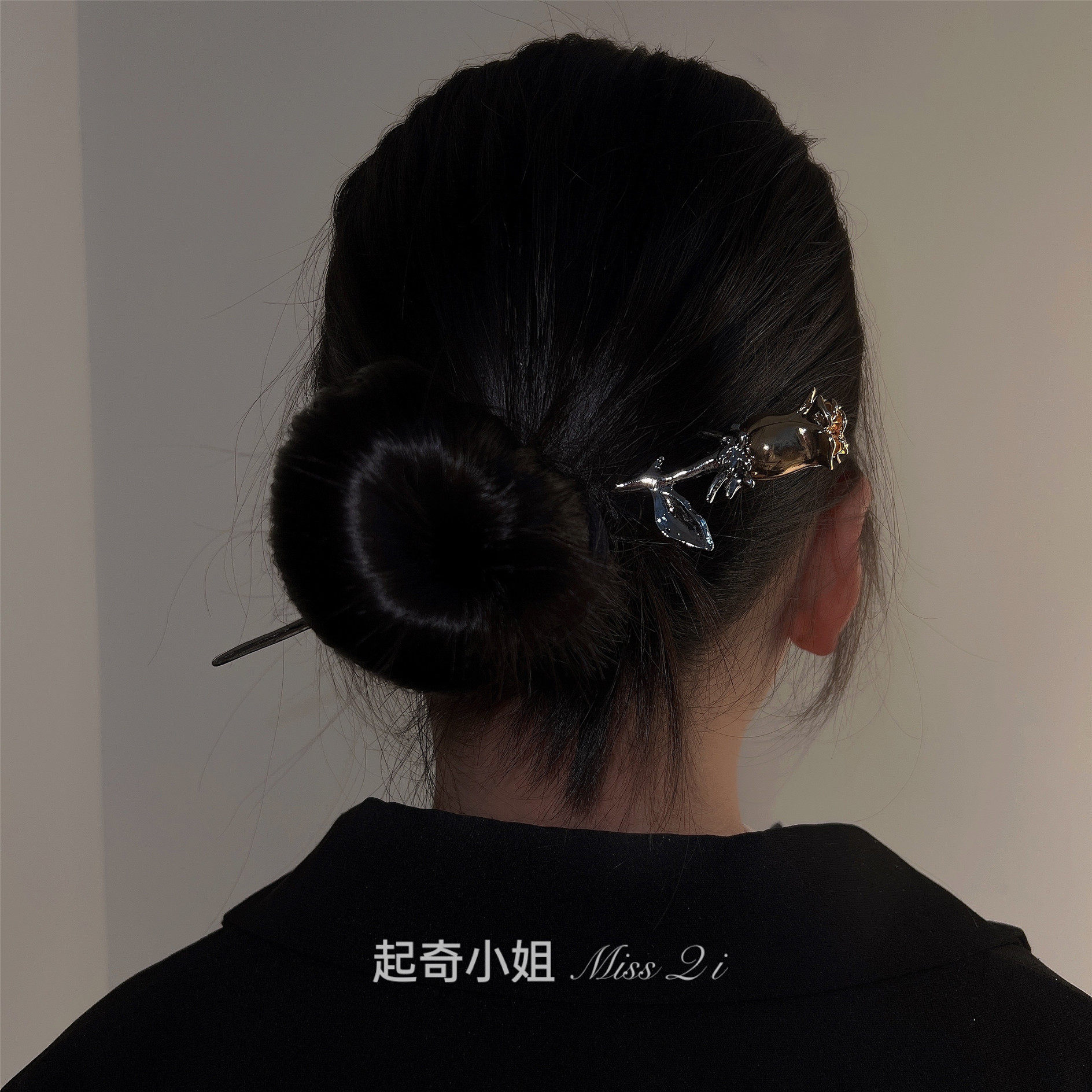 新中式玫瑰花发簪女ins风小众设计簪子日常盘发器发饰