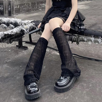 Summer thin sunscreen wide-leg socks set for female subculture black hotties Japanese flared leg sets jk piles of stockings