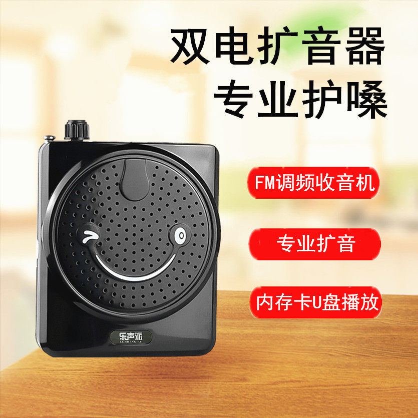 Music School L67 loudspeaker smiley face double electric teacher mini shout loudspeaker elderly outdoor music player