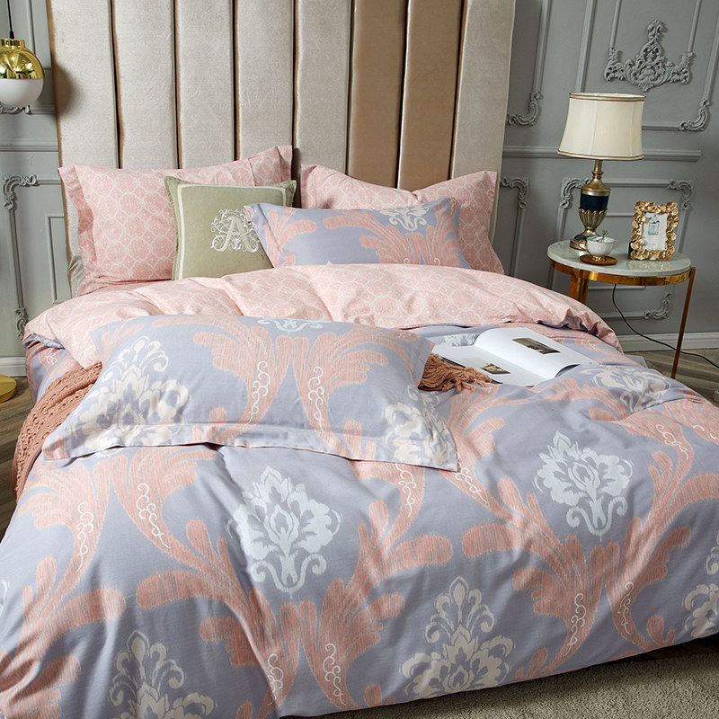 Special cabinet mill wool four pieces of kit full cotton autumn and winter thickened warm pure cotton active printed bedding