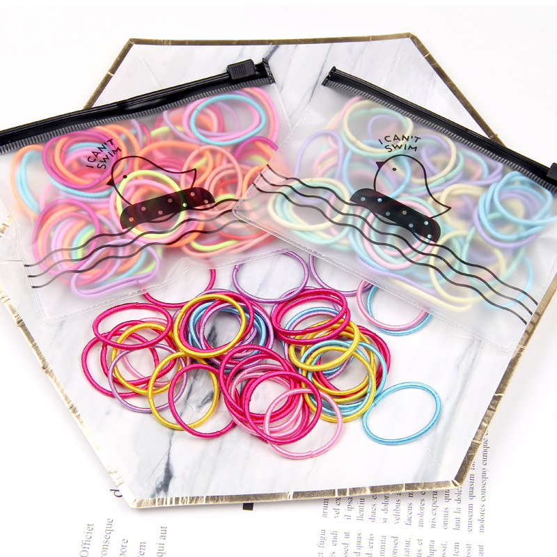 Rubber band children Hairband do not hurt hair headwear tie hair girl black Hairband trumpet Hairband baby hair accessories