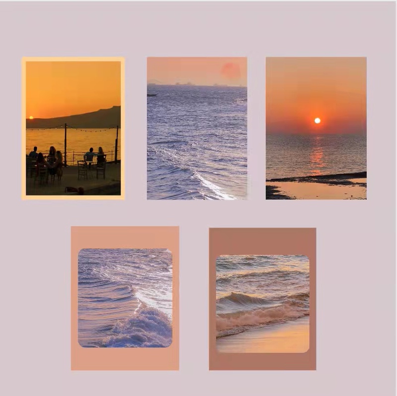 【A Set of Sunset Decorative Cards】Poster Sunset Cards Dormitory Bedroom Background Wall Studio Photo Props 【A Set of Sunset Decorative Cards】Poster Sunset Cards Dormitory Bedroom Background Wall Studio Photo Props