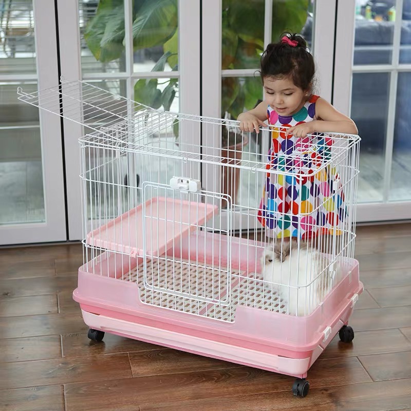 riyoka refriend's home ultra large anti-spray urine double drawers Rabbit Cage Oversized Rabbit Cage Dragon Cat Guinea Pig Villa Cage