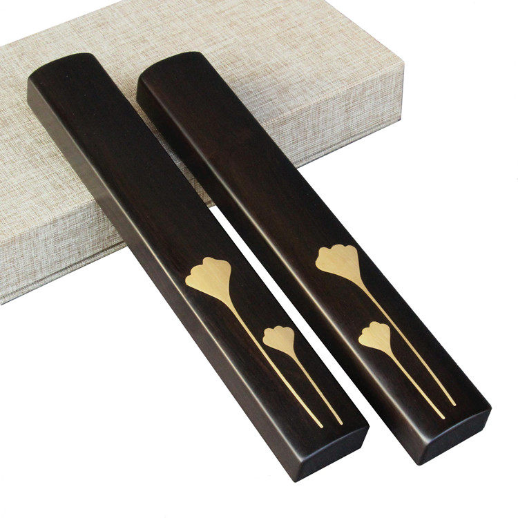 Purple Light Sandalwood Town Paper Town Ruler Solid Wood Vin House Four Treasure Calligraphy Supplies Black Sandalwood Press Book Town Creative Custom Lettering-Taobao