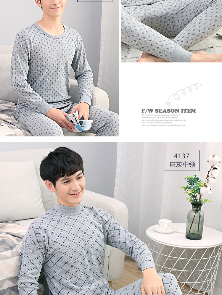 Qiuyi Qiuku Bộ đồ lót cotton mỏng dành cho người trung niên đồ bộ cho người 60 tuổi