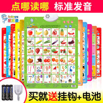  Childrens early education pinyin with sound flipchart Baby looking at the picture literacy cognitive card enlightenment sound voice flipchart toy