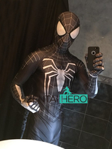 Real shot black PS4 Insomniac comic Comic Con superhero Leica tights for Halloween