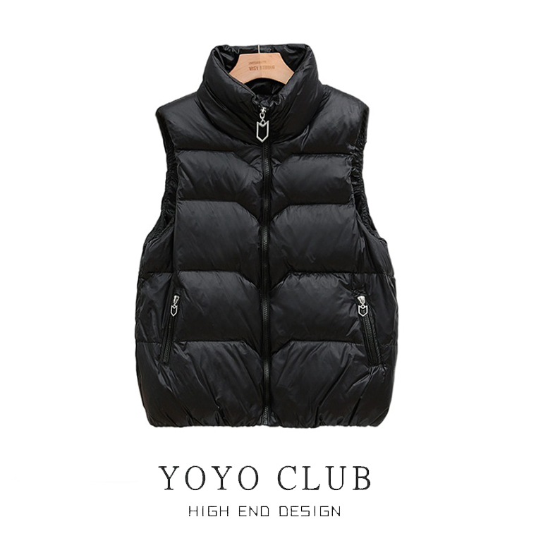 Brand Discount Clearance Plus-Size down Cotton Vest for Women, Autumn and Winter Outerwear for Plus-Size Women, Stand Collar Vest Jacket