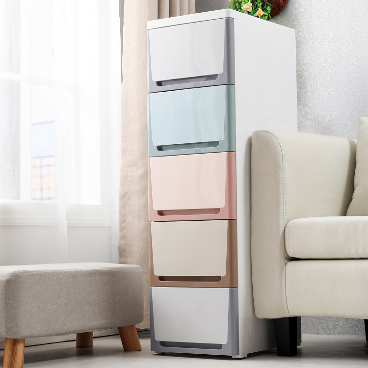 20 30cm wide drawer storage cabinet Five-layer baby plastic baby children's locker wardrobe toy chest of drawers