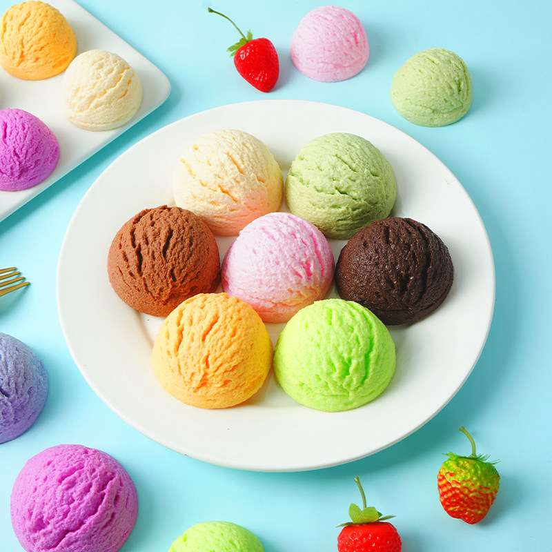 Simulation ice cream ball Haagen-Dazs model milk tea shop decoration decoration shooting props children's toy ice cream ball