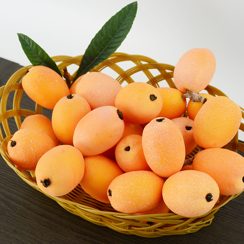 Simulation fake loquat fruit and vegetable model children's toys decoration decoration creative fruit shop layout supplies