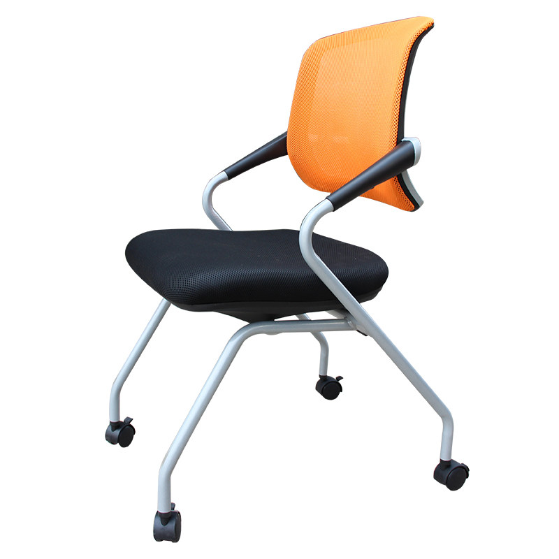 Tung Rhyme Staff Training Chair With Writing Board Wheels Office Chair Meeting Chair Mesh Fabric Removable Folding Computer Chair