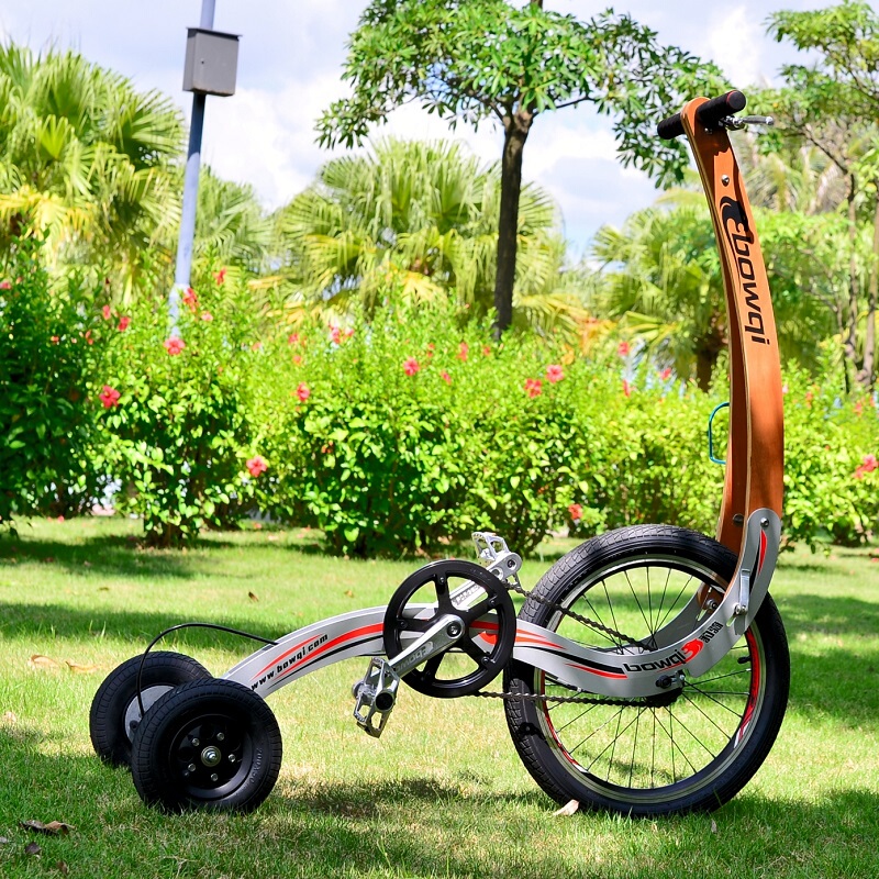 Half-Bike, a Three-Wheeled Folding Fitness Bike for Standing Riding, Niche Commuter Half-Bike with Trunk Adaptation Half-Bike, a Three-Wheeled Folding Fitness Bike for Standing Riding, Niche Commuter Half-Bike with Trunk Adaptation