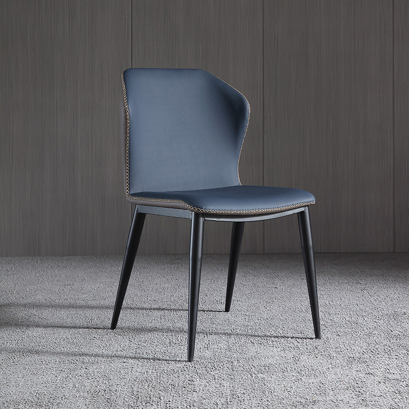 Italian minimalist Nordic style dining chair modern minimalist home cafe designer backrest wrought iron leisure chair