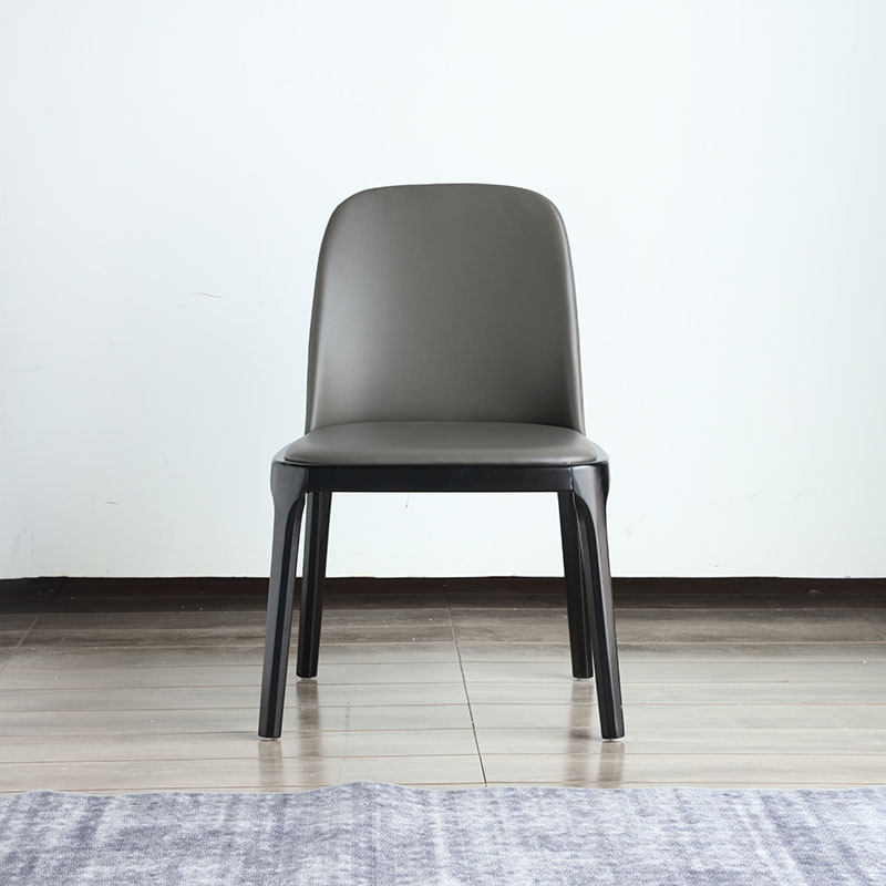 Nordic light luxury solid wooden chair modern minimal soft pack housecafe cafe dining room designer creative backchair