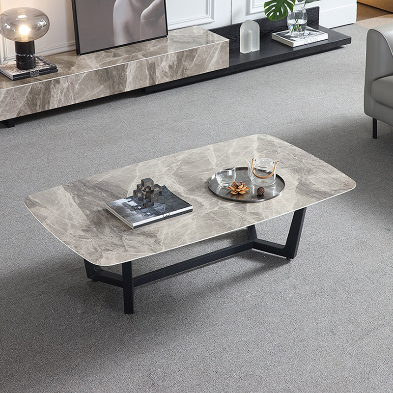 Italian minimalist slate coffee table Nordic marble coffee table TV cabinet combination living room small apartment designer furniture
