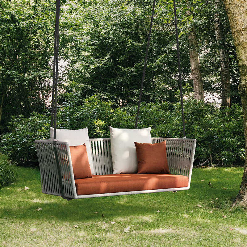 Outdoor Leisure Sofa Waterproof Sunscreen North Nordic Outdoor Patio Garden Terrace Rattan choreography Single double Swing Armchair