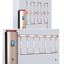 Teshun Road Gate Pole Tier Parking Two Columns Golden Anti-Smashing Door Pole Two Railings Teshun Road Gate Universal Fence Pole