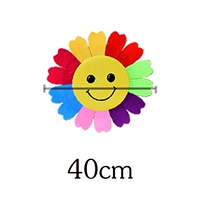 40 см. Красочная войлочная ткань улыбается солнце цветок