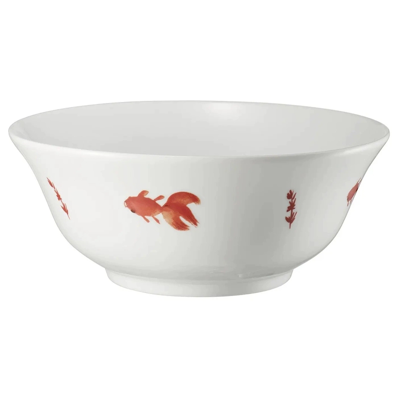Ikea Versa Goldfish Pattern Large Bowl Household Ceramic Tableware Bowl Plate Rice Bowl Soup Bowl Nordic Chinese Style Simple Ikea Versa Goldfish Pattern Large Bowl Household Ceramic Tableware Bowl Plate Rice Bowl Soup Bowl Nordic Chinese Style Simple