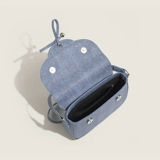 Небольшая сумка через плечо, дизайнерская джинсовая универсальная сумка на одно плечо с бантиком, ремешок для сумки