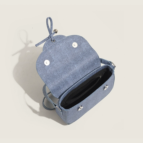 Небольшая сумка через плечо, дизайнерская джинсовая универсальная сумка на одно плечо с бантиком, ремешок для сумки